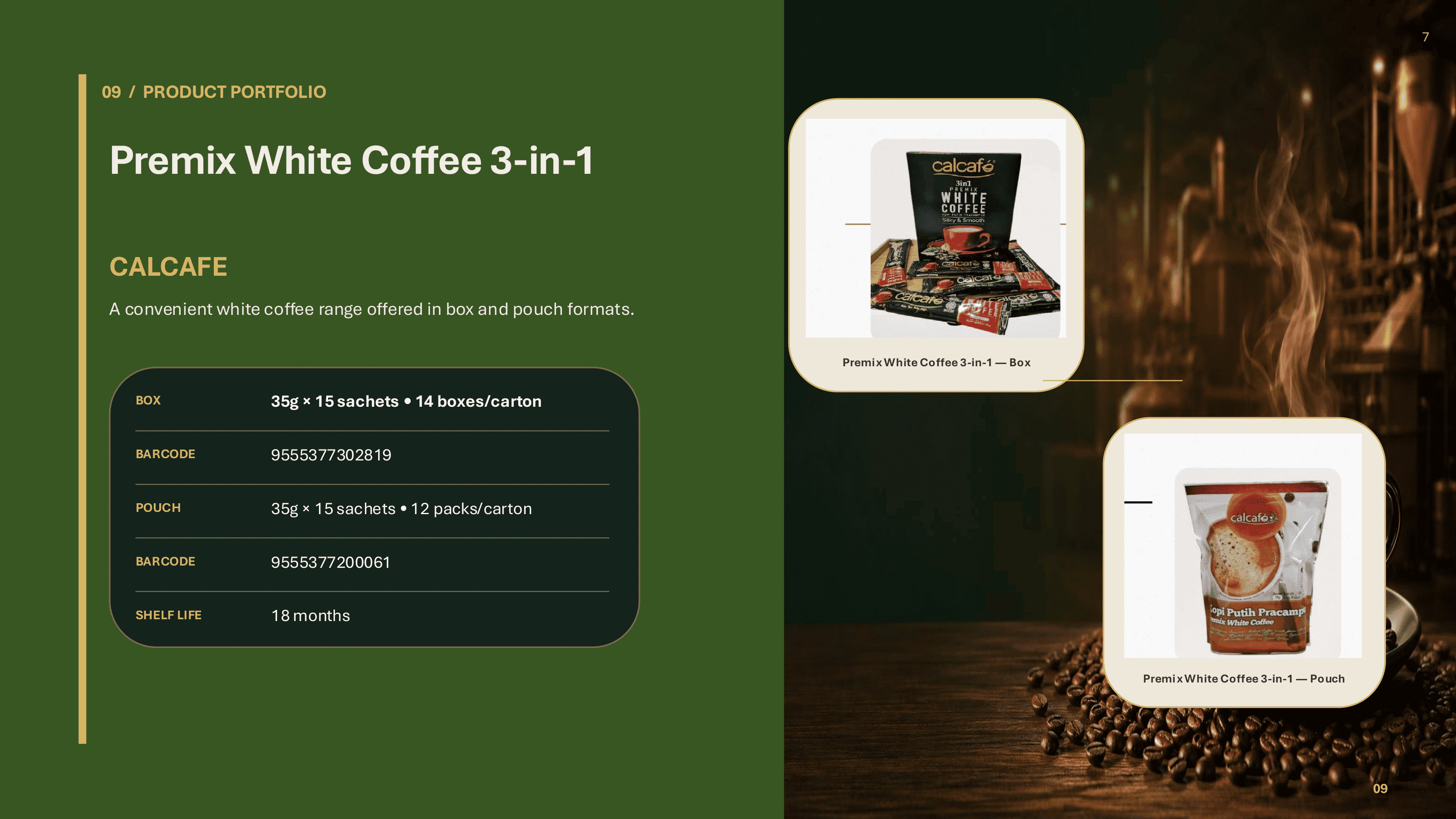CALCAFE Premix White Coffee 3-in-1