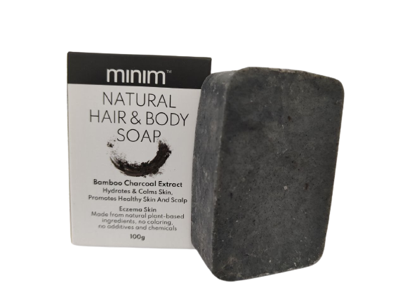 Plant Based Bamboo Charcoal Bar Soap – 100g